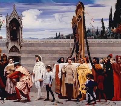 La Madonna di Cimabue portata in processione da Frederic Leighton